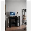 Generico Porta Pc Denver con Porta Tastiera e Mensole Nero Dimensione cm 89,5x41,5x90