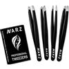 NARZ 4Pcs Pinzetta professionale per peli del viso Donne e uomini Pinzette di precisione pinzetta sopracciglia professionale in acciaio inox per peli incarniti Pinzette