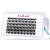 FADLASH Kit Ciglia Finte Ciuffetti, 120pcs Individuali Ciglia a Ciuffetti da 30D D Curl Mix 8-15mm, 7ml Colla per Ciglia Finte