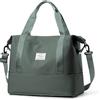 HPLQQ Borsone da Viaggio Donna Bagaglio a Mano Ryanair 40x20x25, Borsa Sportiva Borsone da Palestra, Borsa da Weekend, Ospedale Parto, Danza Espandibile,L6-Verde militare