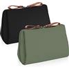 Aucuu Borsa da Toilette da Viaggio, 2 Pezzi Portatile Beauty Case da Viaggio Donna, Piccola Borsa Cosmetica in Nylon, Impermeabile Organiser per Cosmetici, Trousse Trucchi con Cerniera