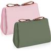 Aucuu Borsa da Toilette da Viaggio, 2 Pezzi Portatile Beauty Case da Viaggio Donna, Piccola Borsa Cosmetica in Nylon, Impermeabile Organiser per Cosmetici, Trousse Trucchi con Cerniera, 15 * 11 * 5CM