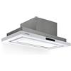 Klarstein Lumiera - Cappa Aspirante da Incasso, Cappa Sottopensile, 70 cm, Classe A, 750 m3/h, Scarico e Ricircolo, Touch Control, 3 Livelli di Potenza, Filtri Anti-Grasso in Alluminio, Bianco