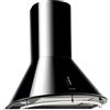 Klarstein Lumio Neo Cappa Aspirante Retró da cucina a parete in acciaio, 60 cm, capacità di aspirazione pari a 610m³/h, illuminazione alogena attivabile, Tre velocità di ventilazione, Nero