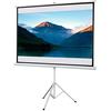 HOMCOM Telo Proiettore da 84 Pollici 4K HD Formato 4:3 con Treppiede Pieghevole Regolabile, Schermo Proiettore Portatile in Metallo, Grandangolo di 160 Gradi, per Casa, Home, Cinema, Esterno, Bianco