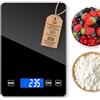 NIWOHOM 15KG Bilancia Cucina Digitale,Bilancia da Cucina Professionale con Grande Display LCD,Funzione Tare,Ricaricabile Bilancia Alimenti,Precisione Fino a 1g,Batterie Incluse-Nero