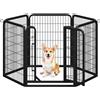 Yaheetech Recinto per Cani Cuccioli Conigli Gatti Animali Domestici da Interno e Esterno Rete Recinzione Ferro 6 pz 65 x 80 cm Pieghevole e Portatile