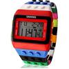 FENKOO Orologio digitale da pols neutro arcobaleno, Rosso