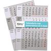 Timr Calendario di ricambio 4 mesi 2026 e 2027 I Magnetico I Per calendario da tavolo in acciaio inox spazzolato I Idea regalo per amici e famiglia I tr307