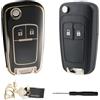 BouGPeng 2 Tasti Cover Guscio Chiave Auto con Coprichiave Silicone per Aveo Matiz Cruze Captiva Spark Orlando Trax Opel Astra J Insignia Meriva Adam Telecomando Custodia Copri Chiave Copertura Set