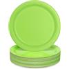 PARTY GO Piatti Carta Verde 50 Pezzi 23cm, Stoviglie per Feste usa e Getta Eleganti per Compleanno, Nuziale Doccia, Fidanzamento, Matrimonio