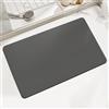 LIMNUO Tappetino da bagno in diatomite,antimuffa ad asciugatura rapida Tappetino da bagno,antiscivolo,facile da pulire,tappetino da doccia in terra di diatomee (Grigio scuro, 40X60cm)