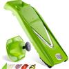 Börner Affettaverdure V5 (Set Base) - Mandolina per Fette in 4 Spessori - Affettatrice con Lama a V in Acciaio Inox - Mandolina Regolabile per Verdure & Frutta - Colore: Verde