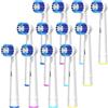 Sdiveson Testine di ricambio compatibili con Braun Oral-B, 12 testine di ricambio professionali per spazzolino elettrico Oral B, testine di ricambio Pro100/1000/1500/4000/5000/7000/8000/9600, ecc.