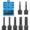 EFUTURETIME 7 Pz. Set Chiavi a Bussola Torx 3/8, T20, T25, T30, T40, T50, T55, T60, Bussole Maschio Inserti con Scatola, Cr-Mo,