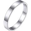 Silvora Anello da Donna Uomo Unisex in Argento S925 3/5 mm Anello Fine Anello di Fidanzamento Alliance Coppie Incide Anello Piccolo Dito Indice Piccolo Regalo Matrimonio Minimalismo