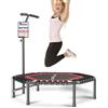 DH FitLife Fitness Trampolino Indoor | Ø 114 cm 45 Pollici Mini Trampolino per Cross Jumping | Portata 150 KG | Manico Regolabile a 3 Livelli | Stabile e Resistente per Bambini e Adulti