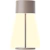 Brilliant Lampada da tavolo a LED color tortora - dimmerabile e con batteria - Lampada interna mobile con dimmer touch a tre livelli - Luce bianca calda, design elegante, risparmio energetico e