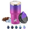 HoneyHolly Termos Caffè 600 ML, Tazza termica Riutilizzabili Prova di Perdite, Bicchiere Termico, Acciaio Inox 304, Travel Mug per Caffè Caldo e Freddo, Latte e Tè