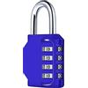 Diyife Lucchetto con Combinazione 4 Cifre, [Ultima Versione] Diyife Impermeabile per Esterno Serrature Per Zaini, Armadietto, Palestra,Blu