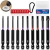 KASAFE Set di 10 punte per cacciavite Torx da 75 mm, set di punte magnetiche a stella con T8 T9 T10 T15 T20 T25 T30 T40