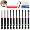 KASAFE Set di 10 punte per cacciavite Torx da 50 mm, set di punte magnetiche a stella con T10 T15 T20 T25 T27 T30 T40