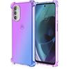 EASSGU Custodia per Motorola Moto G51 5G (6.8 Inches), Cover Silicone TPU Colore Sfumato Trasparente, Custodia per Telefono Antiurto e Antigraffio - Blu Viola