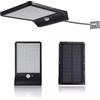 BEL AIR HOME - Lampada Applique Solare HELIOS 36 LED 7W - Sensore di Movimento - IP67 Resistente alle intemperie - 6500K per Giardini, Cortili, Garage - Metallo, Nero