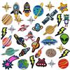 Woohome 35 Pz Toppe Termoadesive, Woohome Solare Pianeti Patch Sistema Astronauta Patch Ferro Sulle Toppe Adesivi Appliques per Abbigliamento, Zaino, Tappi