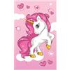 damaloo Asciugamano Bambina 30x50 cm - Unicorno Rosa Magico - 100% Cotone - Morbido e Assorbente - Ideale per Scuola, Asilo, Viaggio - Regalo Originale per Amanti degli Unicorni