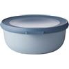 Mepal - Multi Bowl Cirqula Round - Contenitori Plastica con Coperchio - Adatto come contenitore ermetico per Frigo, microonde, Congelatore e piatti da portata - Ciotole Cucina - 750 ml - Nordic blue