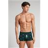 Intimissimi Boxer Cotone Superior Stampa Dalmata Verde