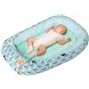Medi Partners Riduttore Lettino Neonato - 100x60x15 Nido Antisoffoco Neonati Bozzolo Culla per Bebè neonata bilaterale Cuscino 100% Cotone Minky (foresta con minzer Minky)