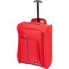 PROVITERA Trolley Cabina Morbido con Maniglia Telescopica, Valigia Leggera e Durevole per Viaggi, Bagaglio a Mano in Tessuto Oxford 600D e 4 Ruote, Dimensioni 35 x 20 x 50 cm (Rosso)