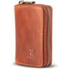 MATADOR Basel| Custodia in pelle per carte di credito da uomo con chiusura lampo su tutto il perimetro, porta carte di credito e scatola regalo in formato verticale, con protezione RFID, vintage