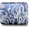 ÖGON -DESIGNS- Portafoglio in alluminio, grande capacità con chiusura in metallo, protezione RFID contro frodi e smagnetizzazione, modello Smart Case Oslo Large, Incisione Abyss, taglia unica