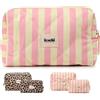 feschi Beauty Bag - Leopard | Disponibile in 2 misure | Trousse trapuntata con motivo leopardato | Molto spazio per i tuoi prodotti cosmetici e la cura dei capelli | pratica tasca interna, Colore