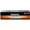 Duracell MN15P36 Batteria standard, AA, alcalina, PK36, 36 pezzi (confezione da 1), nero