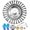 BEOIUCZZY Decespugliatore a filo metallico, spazzola professionale per erbacce con foro da 25,4 mm, spazzola per erbe selvatiche, spazzola per erbacce per un'efficace rimozione del muschio, 10 inch