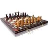 Master of Chess Scacchiera in Legno "Great AMBASSADOR" 54cm - Fatto a Mano Scacchiera Portatile - Grandi Set di Scacchi Pieghevoli per Bambini e Adulti - Ornamenti Bruciati
