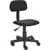 FurnitureR - Sedia da scrivania, per lavorare al computer in casa e in ufficio, con schienale intermedio, regolabile, con rotelle, ideale per lo studio dei bambini Nero Black