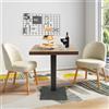 LANTUS Tavolo da bistrò, caffè, bar, sala da pranzo, cena, ristorante, casa interna, tavolo da pub in metallo, mangia in piedi per 4 persone, 60 x 60 x 75 cm (orlogo)