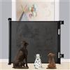 MYPIN Cancelletto per Bambini Estensibile, 0-140 cm Cancello di Sicurezza Retrattile per Bambini e Animali Domestici per Scale e Corridoi Interni ed Esterni (Nero)
