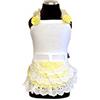 Trilly Tutti Brilli Alice Abito in Jersey con Balze in Sangallo e Fiori, Giallo, L