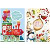 ARKRAFT set 2 biglietti biglietto natalizio auguri natale con portasoldi 17 x 12 cm busta rossa (F)