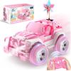 DEERC 1:18 Jeep Macchina Telecomandata Rosa Ragazza Faro LED 2.4GHz Monster Truck