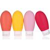LIYUABU Bottiglie da viaggio silicone,100ml a prova di perdite ricaricabili per dimensioni di viaggio vuote portatili accessori per articoli da toeletta per il condizionatore di shampoo,balsamo,lozione