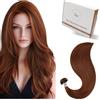 Hetto Extension Capelli Veri Cheratina 45 cm 50g 50 ciocche Rosse Marrone Extension Keratin Capelli Umani Remy Lisci U Tip Hair Extension #33