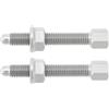 ECSiNG 2 bulloni e dadi di regolazione della catena M8 x 1,25 in acciaio inox, compatibili con HONDA 85 125 150 250 450 R 2004-2020