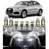 BMT xms Kit di Luci LED per Interni per AUDI Q3 8U 2011-2018, Lampadine LED per Interni Auto e Camion 6000K Bianco Luminoso